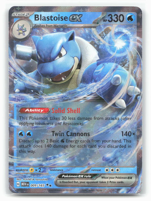 SV: Scarlet & Violet 151 #009/165 Blastoise ex 19296-Holo