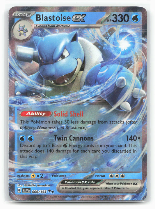 SV: Scarlet & Violet 151 #009/165 Blastoise ex Holo-19297
