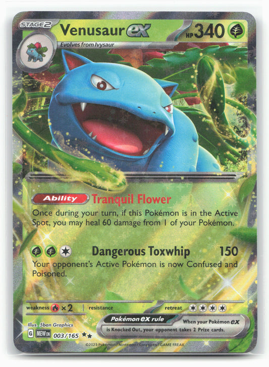 SV: Scarlet & Violet 151 #003/165 Venusaur ex 19298-Holo