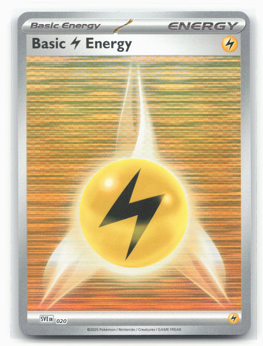 Basic Lightning Energy - SVE020 - Pokémon Black Bolt & White Flare Holo-19315