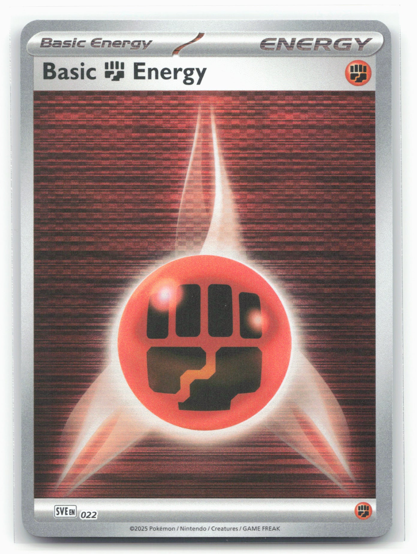 Basic Fighting Energy - SVE022 - Pokémon Black Bolt & White Flare Holo-19316