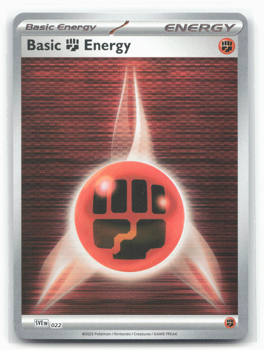 Basic Fighting Energy - SVE022 - Pokémon Black Bolt & White Flare Holo-19316