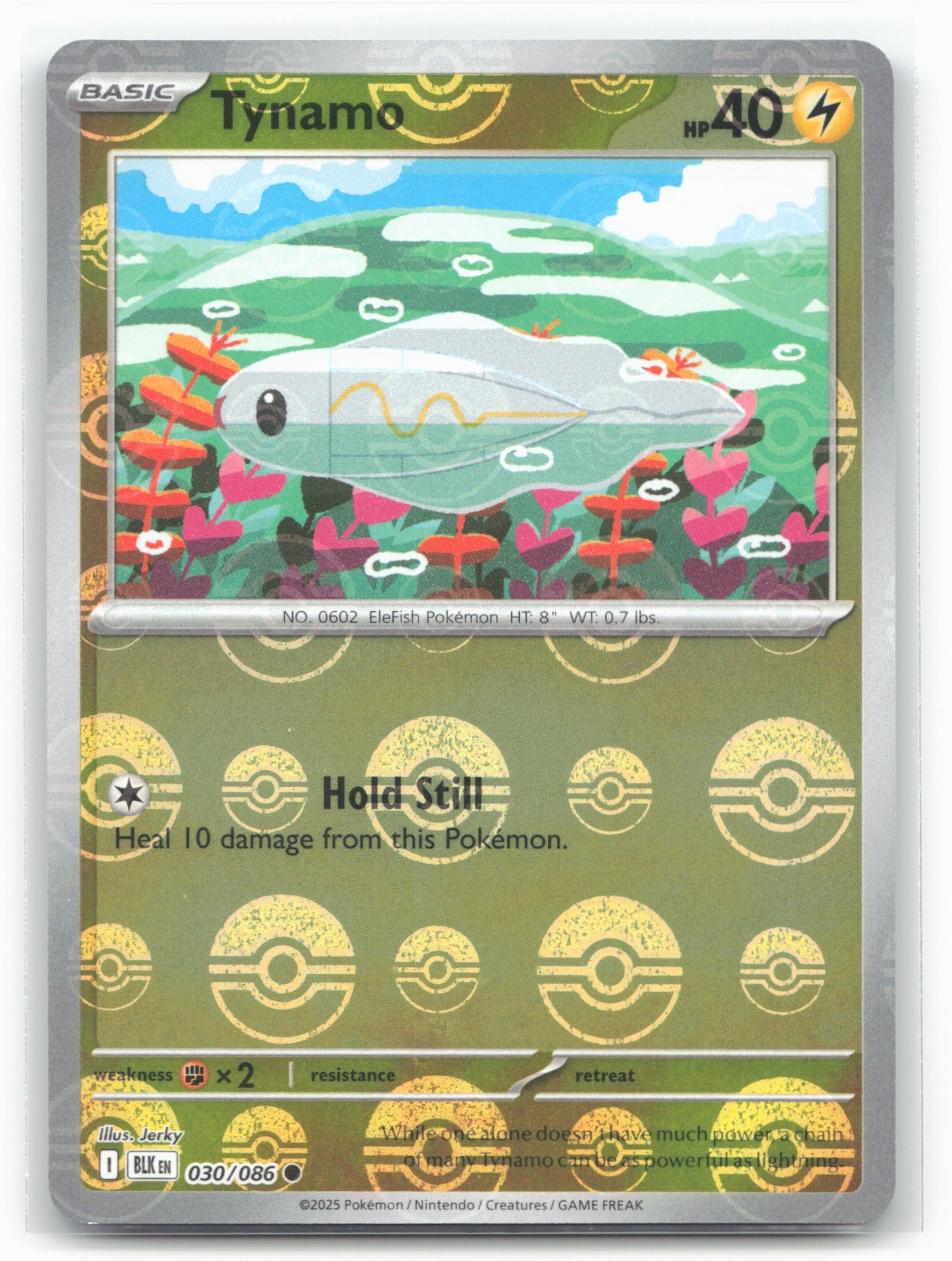 Tynamo - 030/086 - (Poke Ball Pattern) - SV: Black Bolt Holo-19320