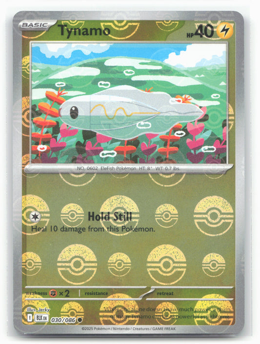 Tynamo - 030/086 - (Poke Ball Pattern) - SV: Black Bolt Holo-19320