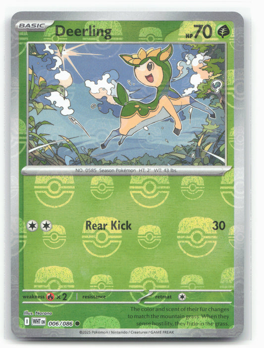 Deerling Master Ball Holo 006/086 White Flare Holo-19324