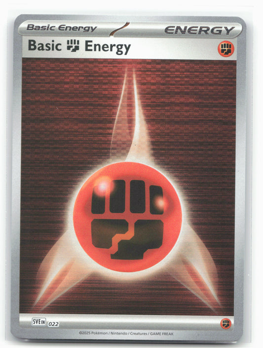 Basic Fighting Energy - SVE022 - Pokémon Black Bolt & White Flare Holo-19327