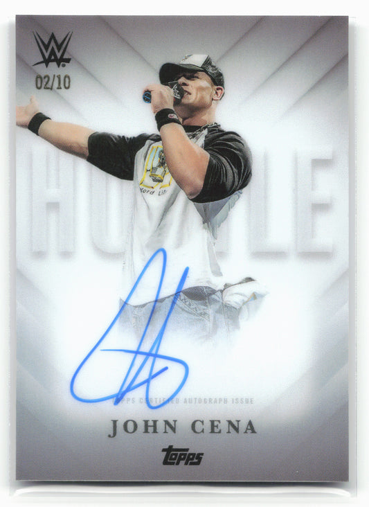 2025 WWE Topps Chrome John Cena Celebrating Cena Auto #02/10