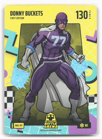 
2025 Battle Arena Donny Buckets 80's Rad Battlefoil Ice