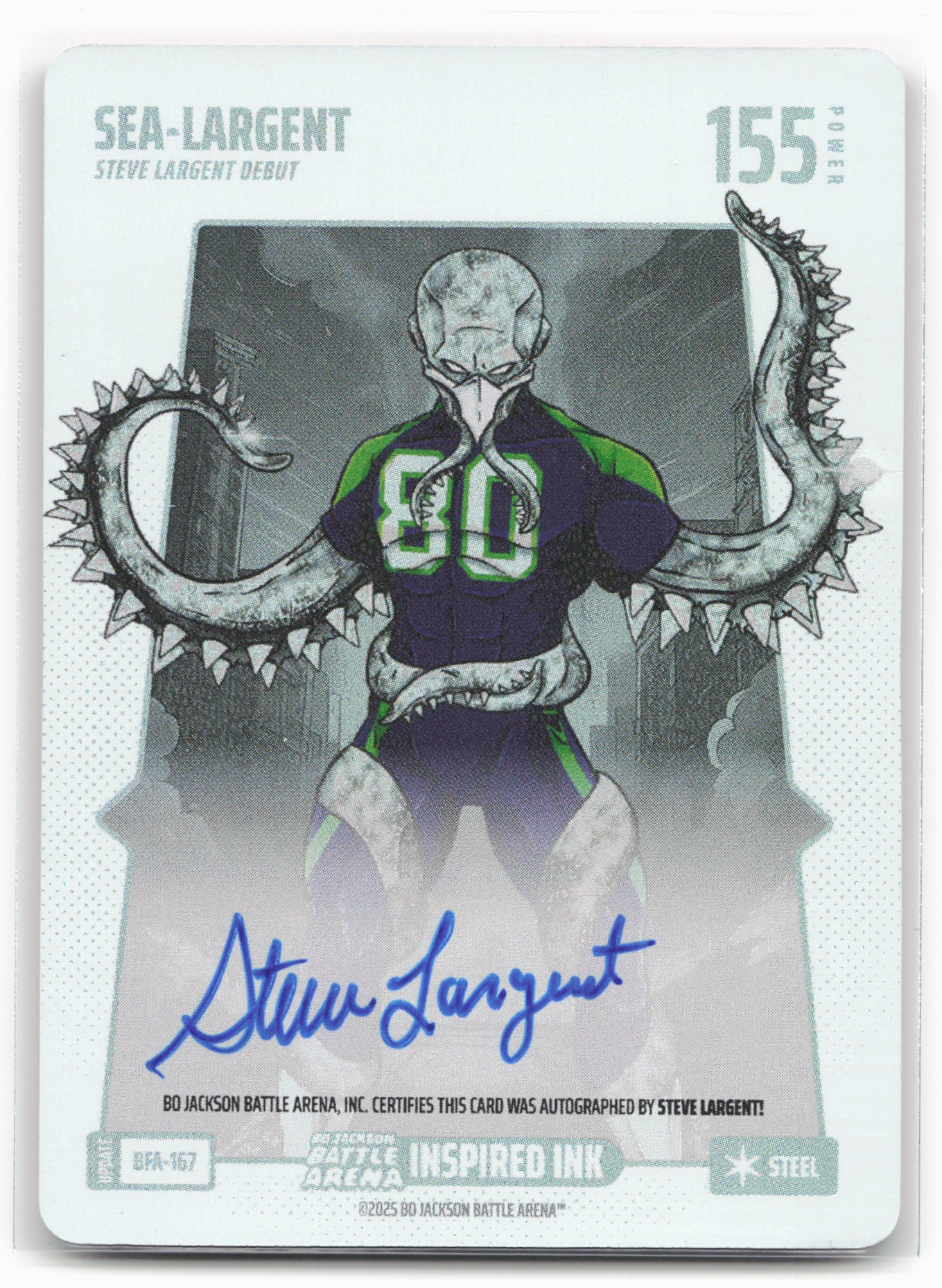 Bo Jackson Battle Arena Update SEA-Largent BFA-167 Auto Inspired Ink Holo