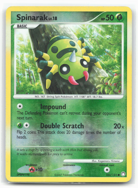Mysterious Treasures #103/123 Spinarak Reverse Holo 19450