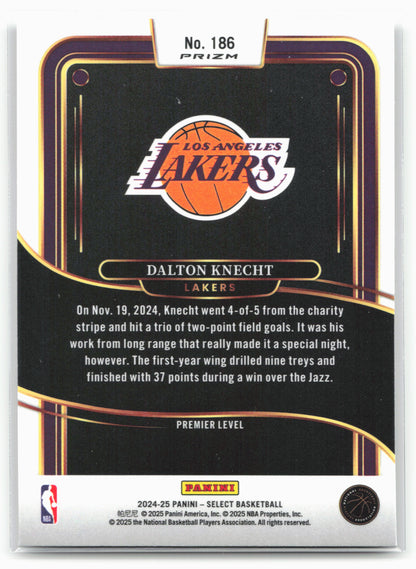 2024-25 Panini Select #186 Dalton Knecht Silver Prizm