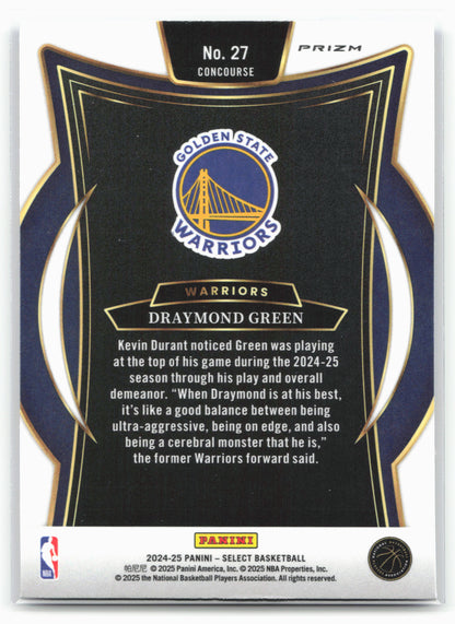 2024-25 Panini Select #27 Draymond Green Blue Cracked Ice Prizm