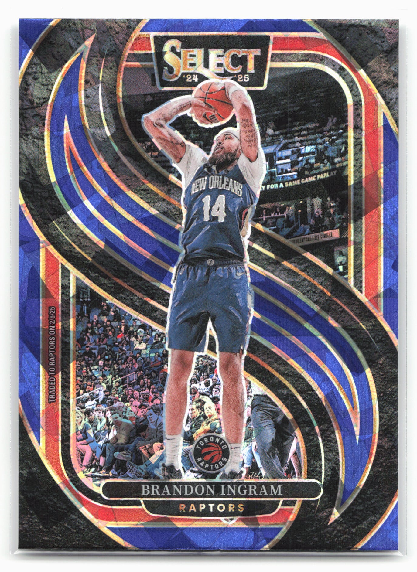 2024-25 Panini Select #162 Brandon Ingram Blue Cracked Ice Prizm