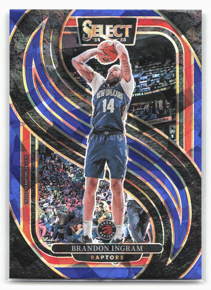 2024-25 Panini Select #162 Brandon Ingram Blue Cracked Ice Prizm