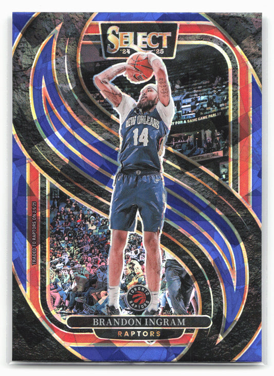 2024-25 Panini Select #162 Brandon Ingram Blue Cracked Ice Prizm