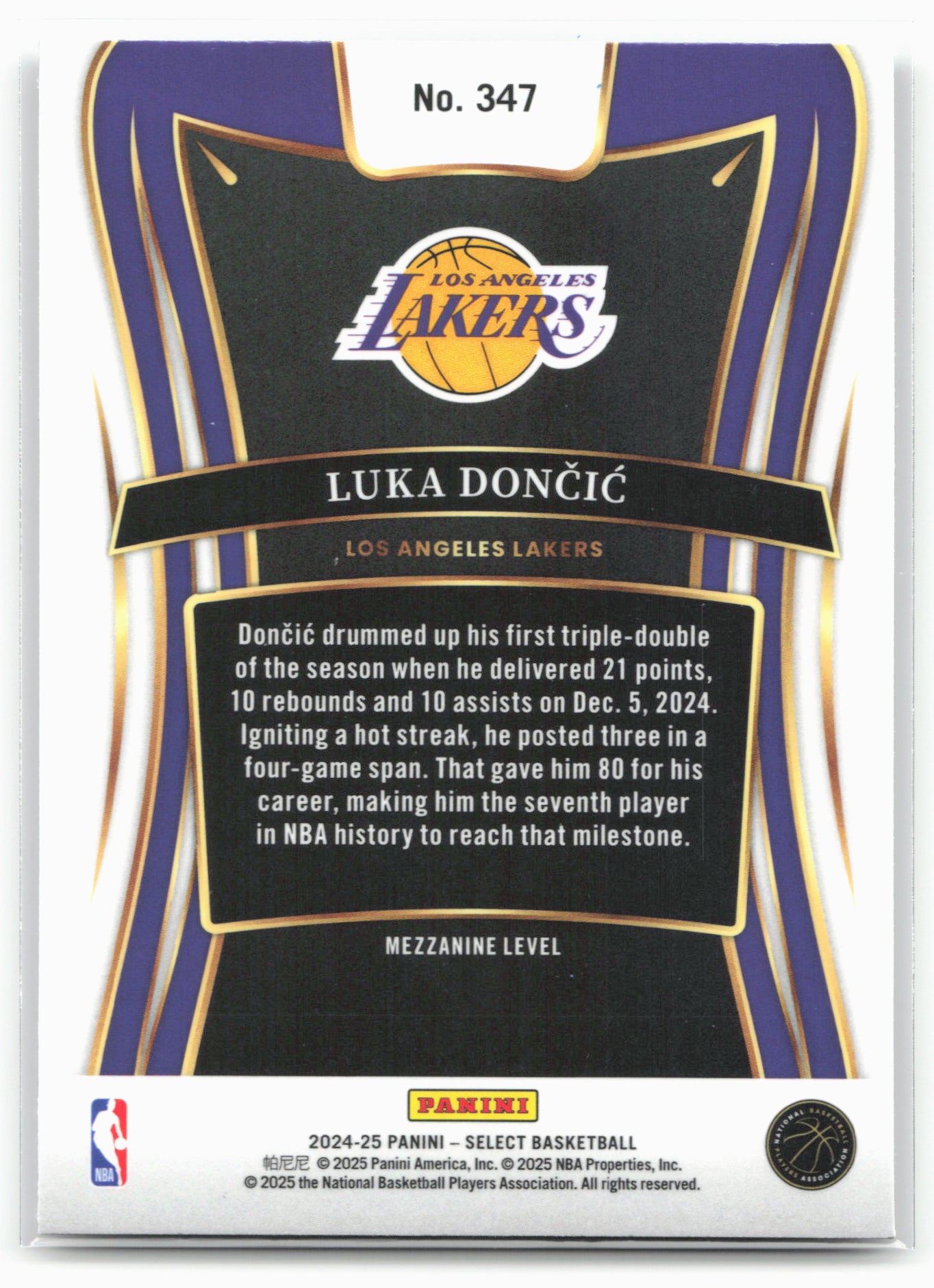 2024-25 Panini Select #347 Luka Doncic