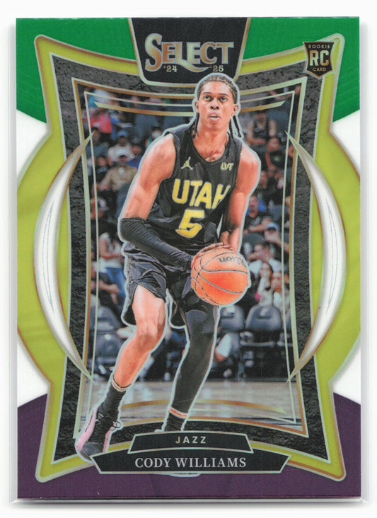 2024-25 Panini Select #71 Cody Williams Green White Purple Prizm