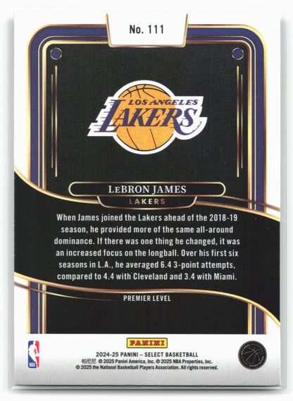2024-25 Panini Select #111 LeBron James Blue (Retail)