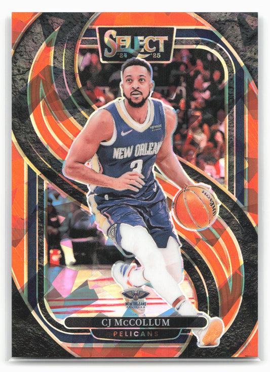 2024-25 Panini Select #133 CJ McCollum Orange cracked ice prizm /275