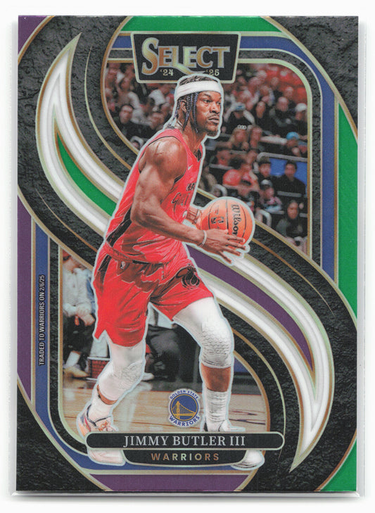 2024-25 Panini Select #144 Jimmy Butler III Green White Purple Prizm