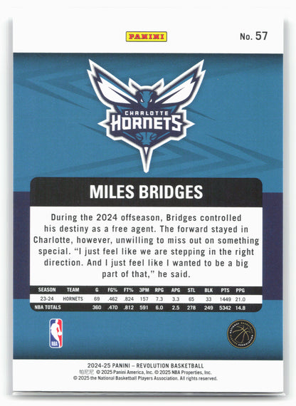 2024-25 Panini Revolution #57 Miles Bridges 19485