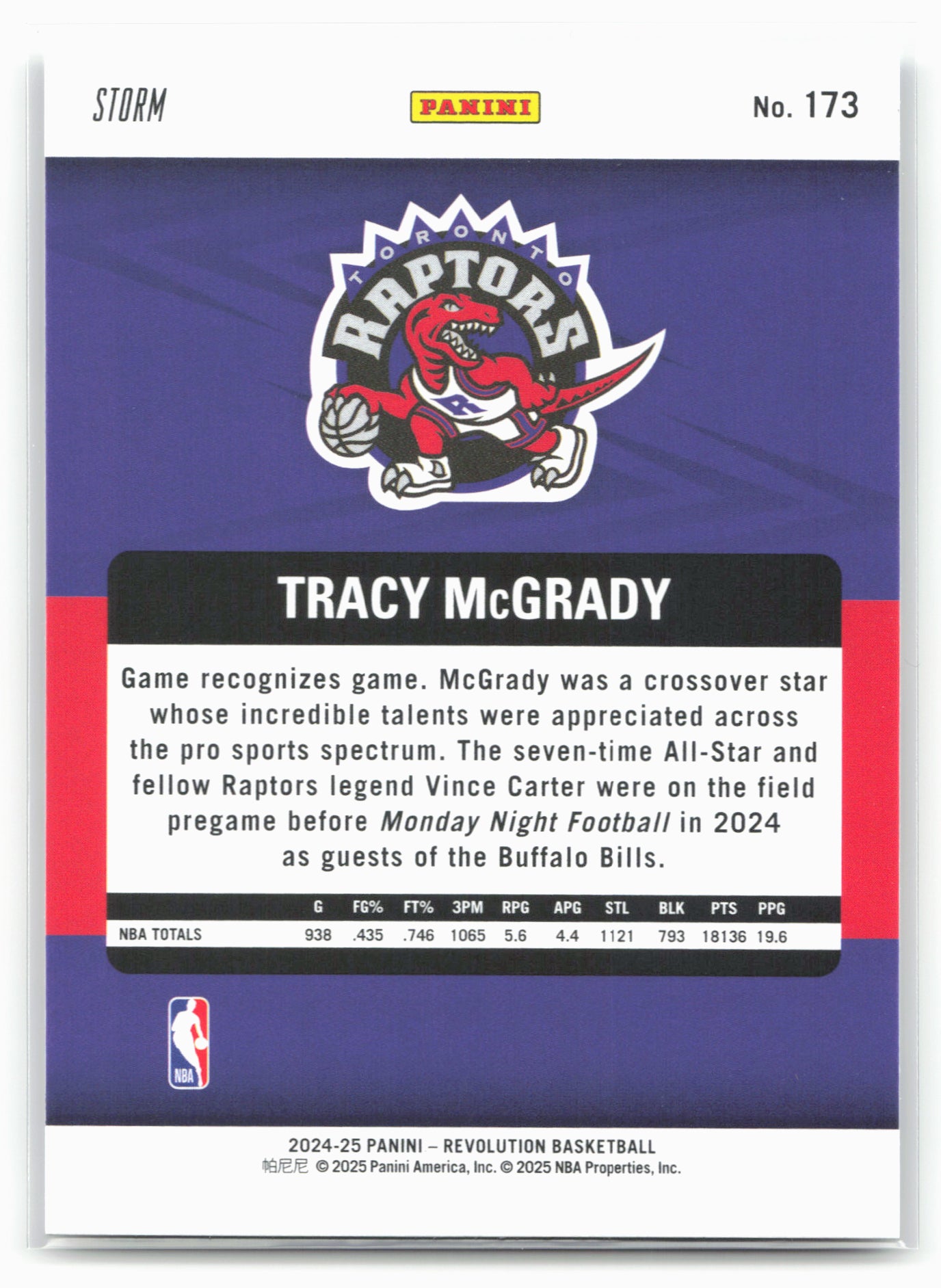 2024-25 Panini Revolution #173 Tracy McGrady Blue Storm 19497