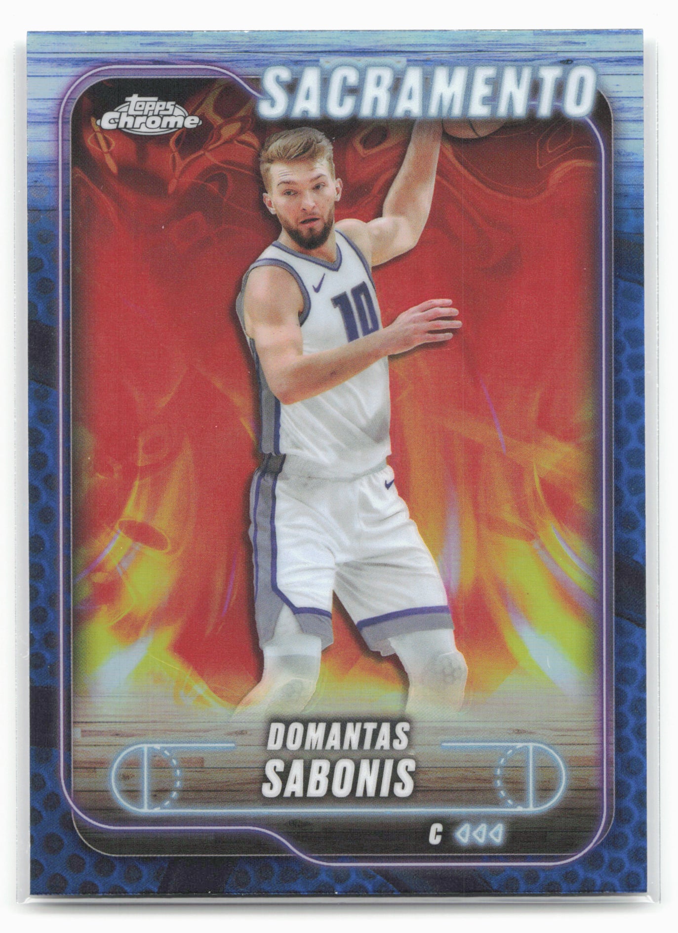 2024-25 Topps Chrome #153 Domantas Sabonis Blue Basketball Refractor 19509