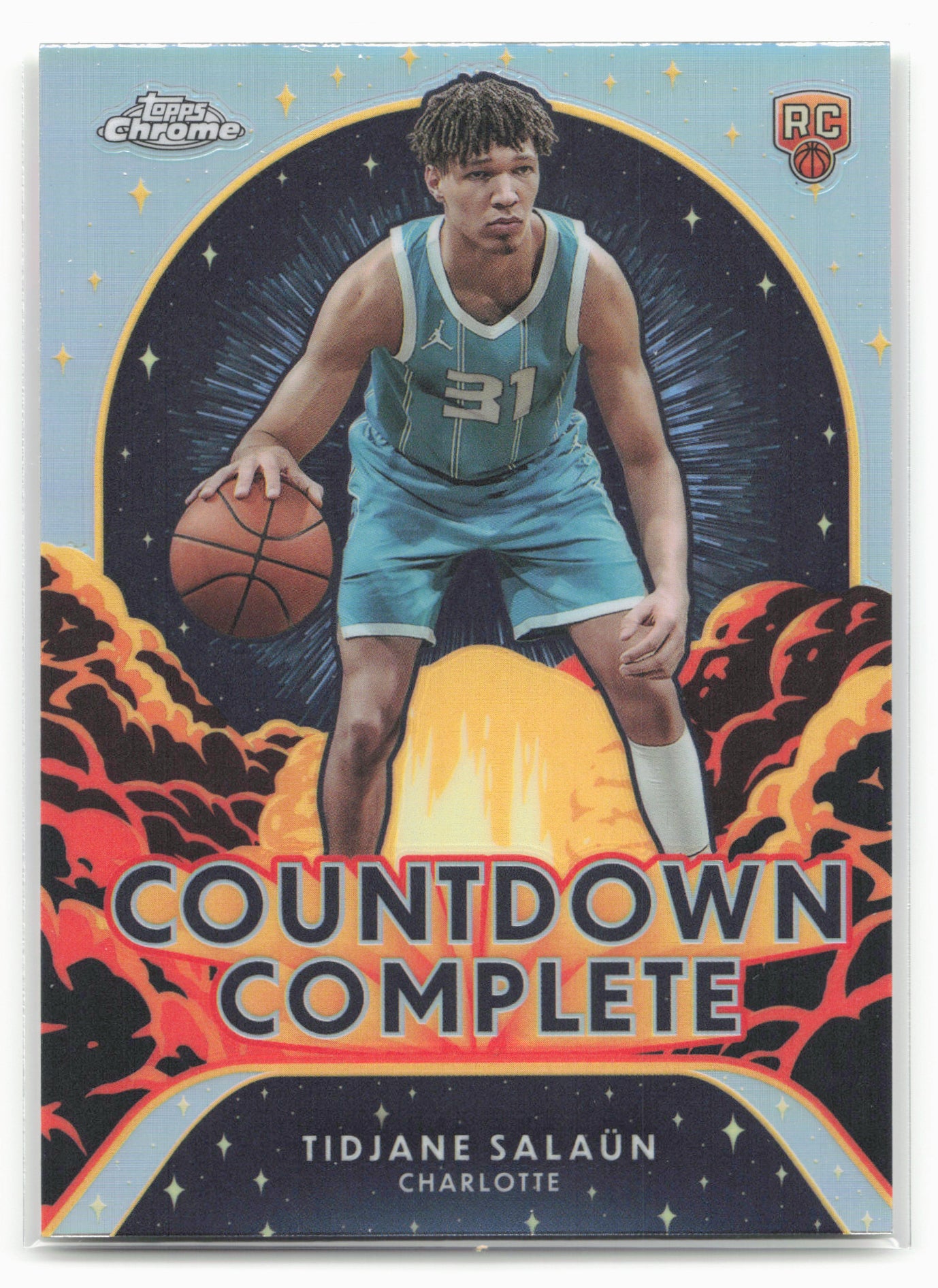 2024-25 Topps Chrome #CC-15 Tidjane Salaün Countdown Complete Refractor 19510