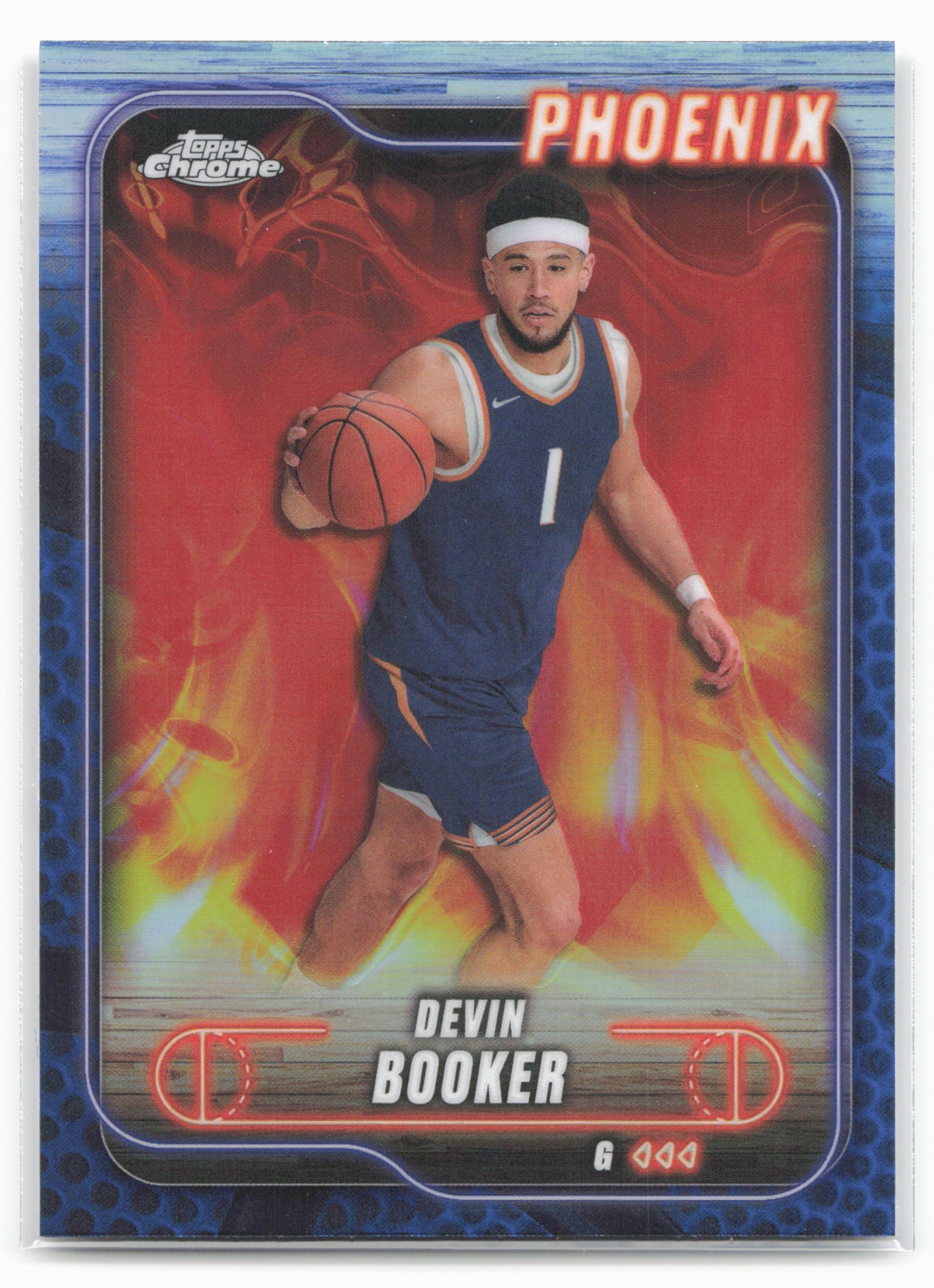 2024-25 Topps Chrome #164 Devin Booker Blue Basketball Refractor 19511