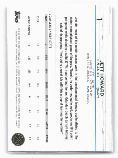 2024-25 Topps Chrome #1 Jett Howard Blue Basketball Refractor 19512