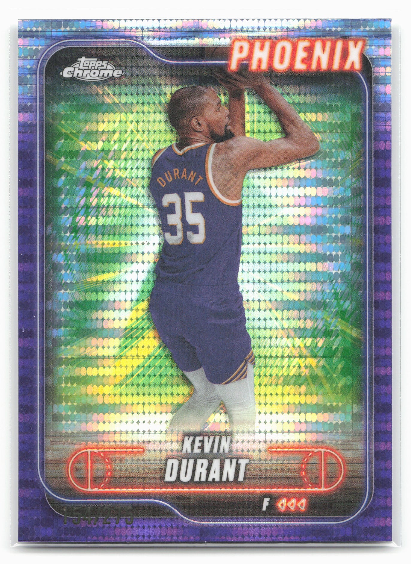 2024-25 Topps Chrome #101 Kevin Durant Purple Sonar Refractor #/275