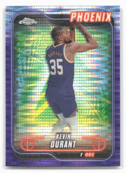 2024-25 Topps Chrome #101 Kevin Durant Purple Sonar Refractor #/275
