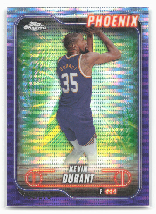 2024-25 Topps Chrome #101 Kevin Durant Purple Sonar Refractor #/275
