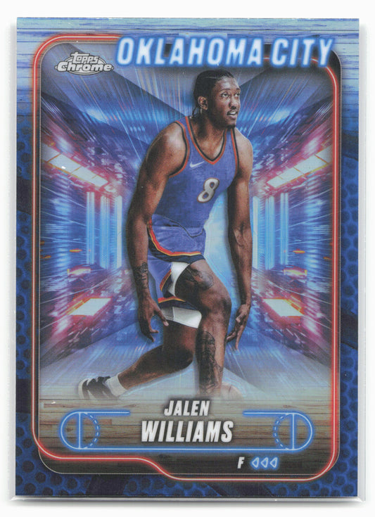 2024-25 Topps Chrome #63 Jalen Williams Blue Basketball Refractor