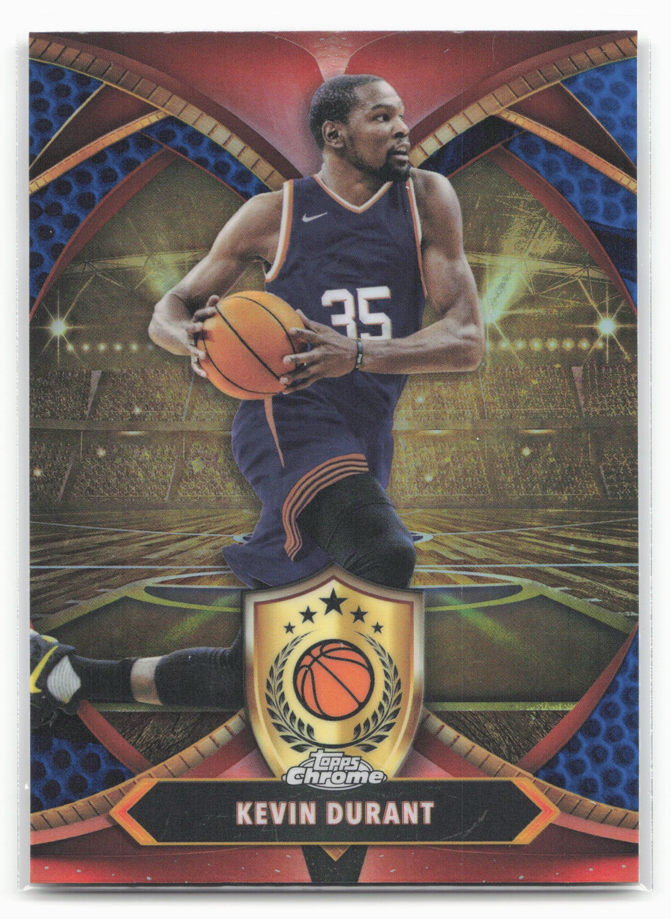 2024-25 Topps Chrome #BOD-9 Kevin Durant Ball of Duty Blue Basketball Refractor