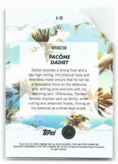 2024-25 Finest #A-28 Pacôme Dadiet Arrivals Refractor