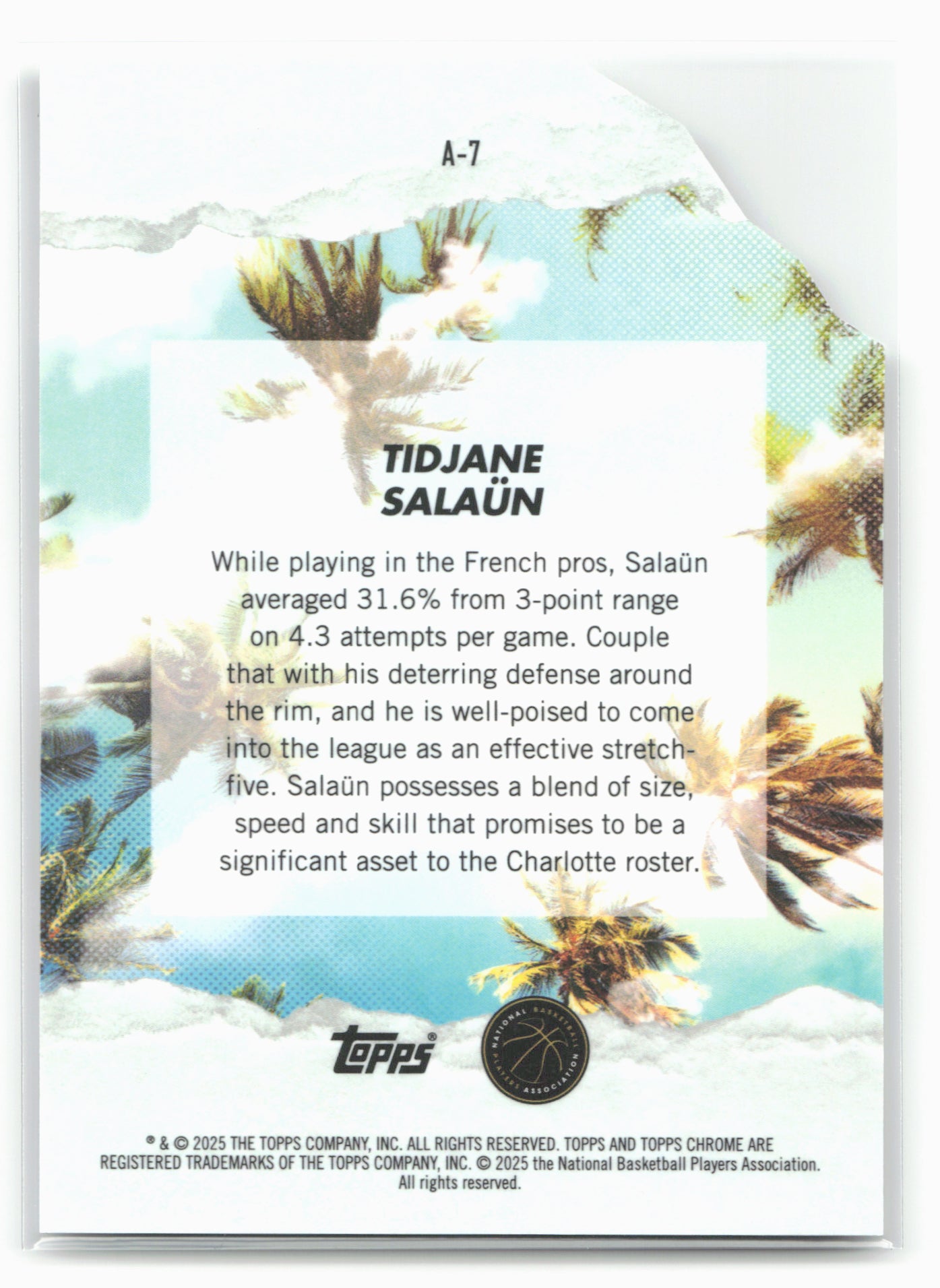 2024-25 Finest #A-7 Tidjane Salaün Arrivals