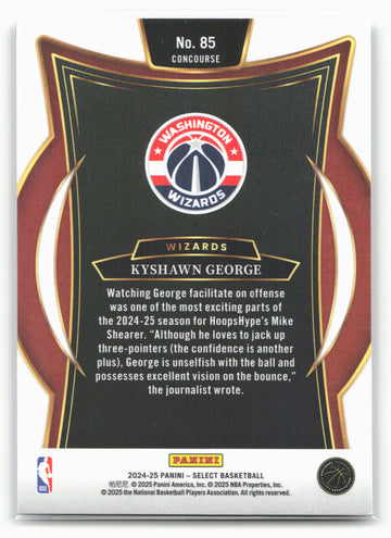
2024-25 Panini Select #85 Kyshawn George 19535