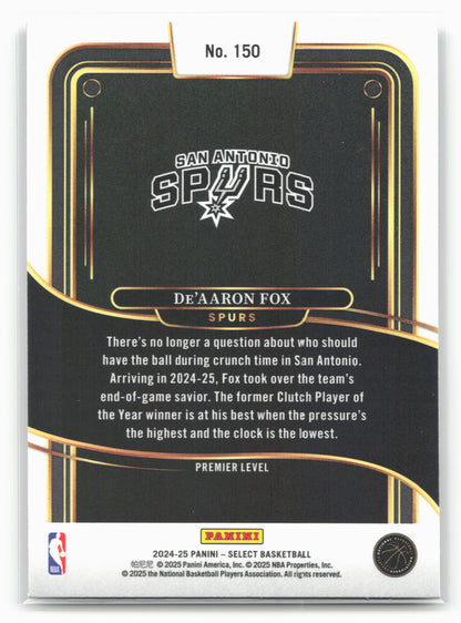 2024-25 Panini Select #150 De'Aaron Fox 19537