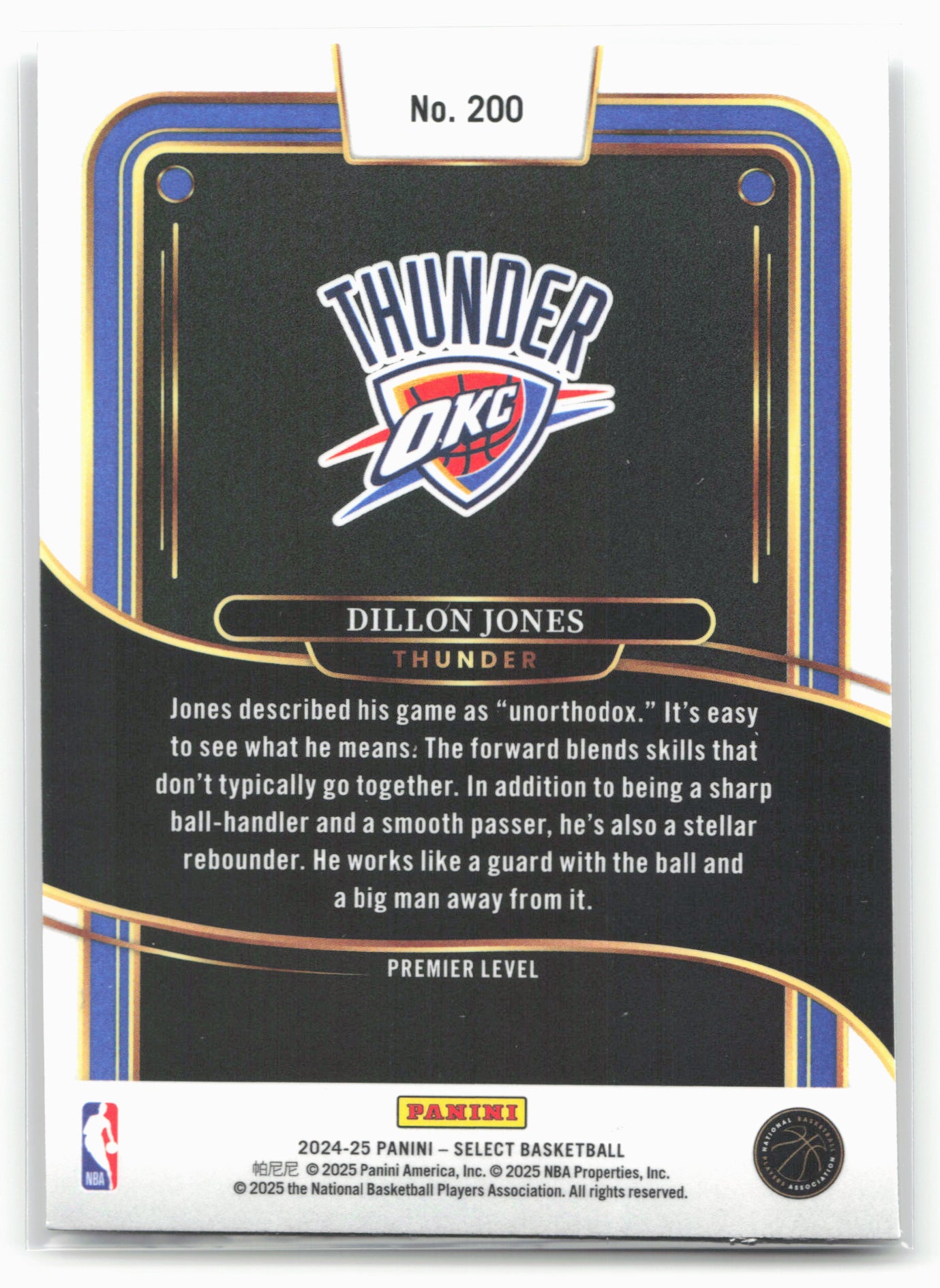 2024-25 Panini Select #200 Dillon Jones 19538