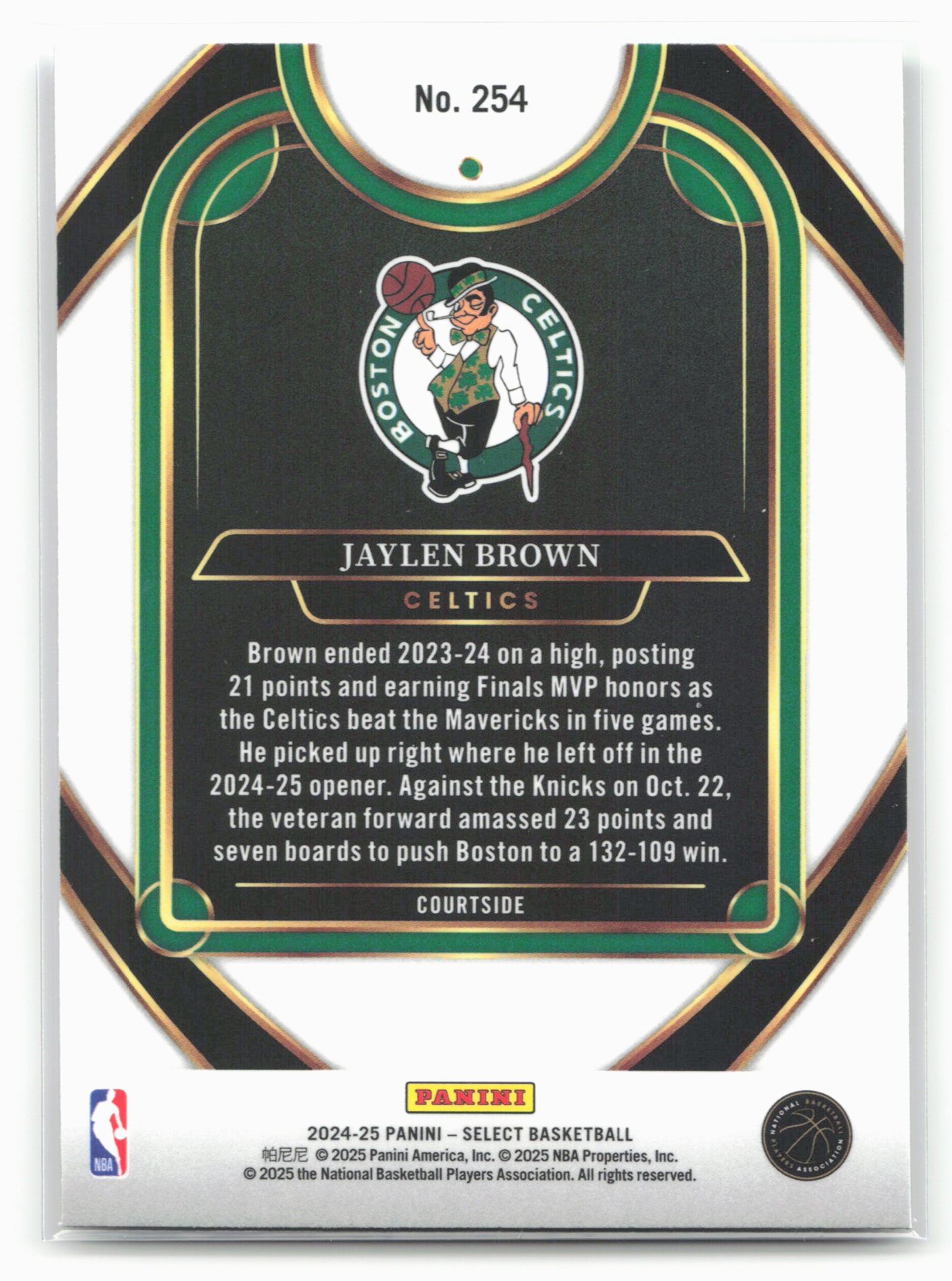 2024-25 Panini Select #254 Jaylen Brown 19539