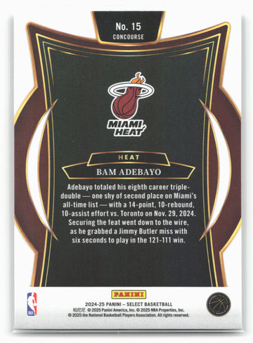 
2024-25 Panini Select #15 Bam Adebayo 19541