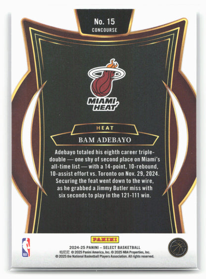 2024-25 Panini Select #15 Bam Adebayo 19541