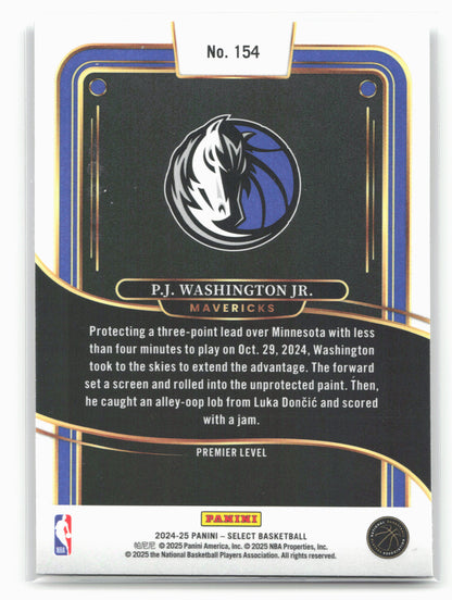 2024-25 Panini Select #154 P.J. Washington Jr. 19546