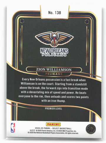
2024-25 Panini Select #138 Zion Williamson 19549
