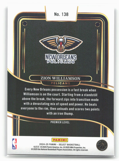 2024-25 Panini Select #138 Zion Williamson 19549