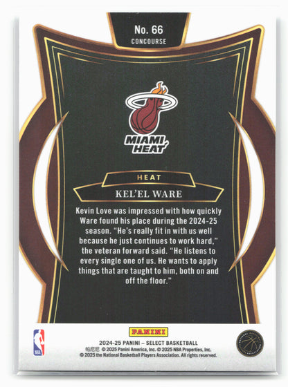 2024-25 Panini Select #66 Kel'el Ware 19550