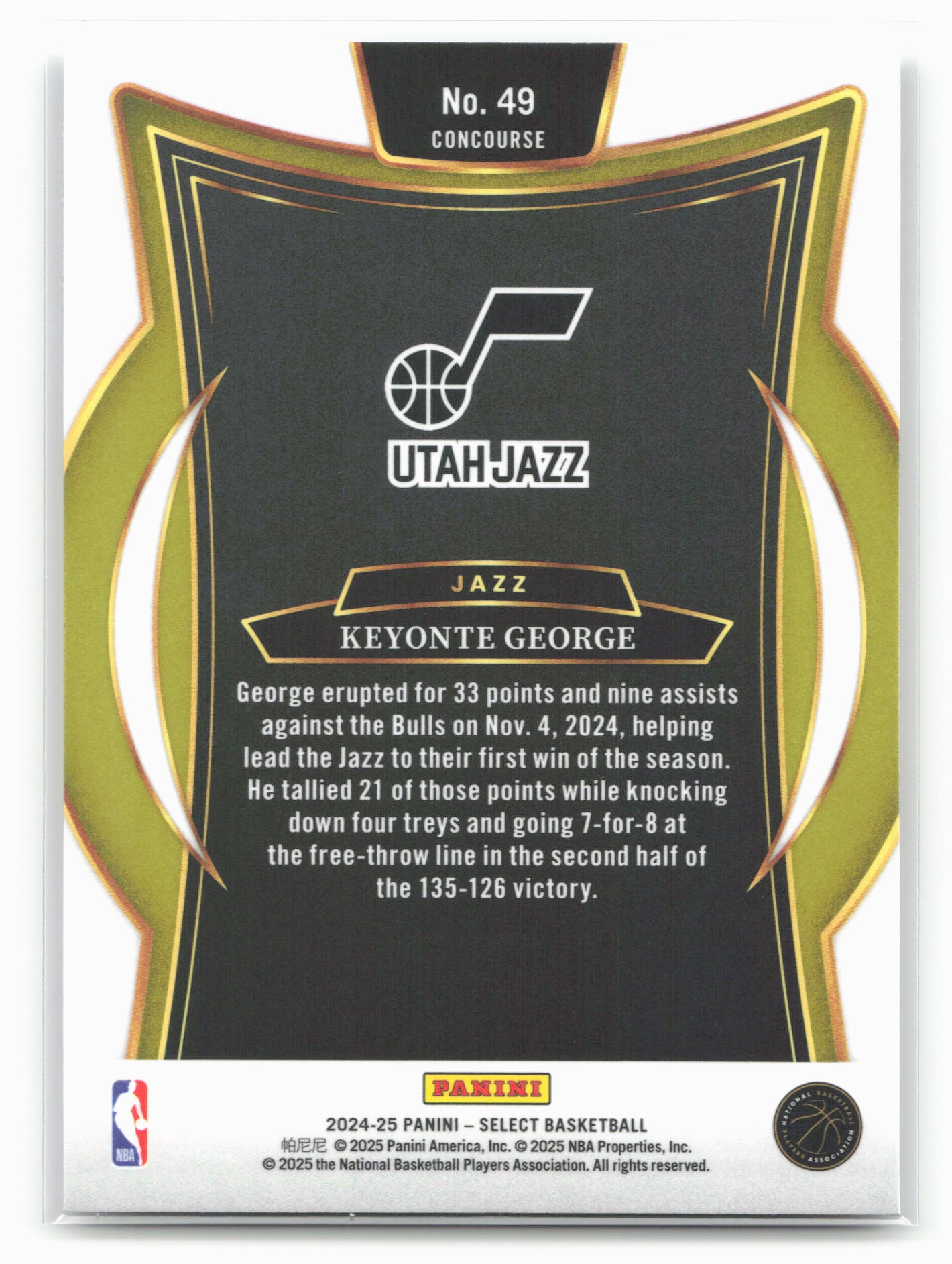 2024-25 Panini Select #49 Keyonte George 19555