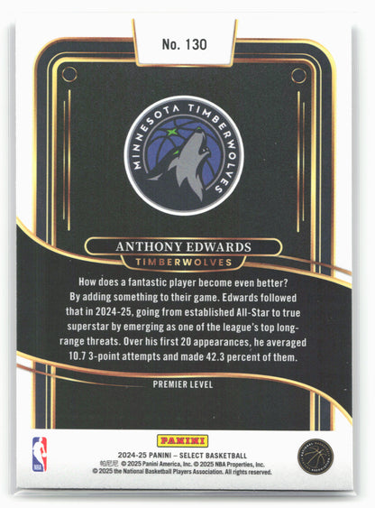 2024-25 Panini Select #130 Anthony Edwards 19556