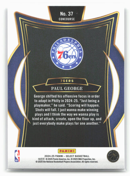 2024-25 Panini Select #37 Paul George 19557